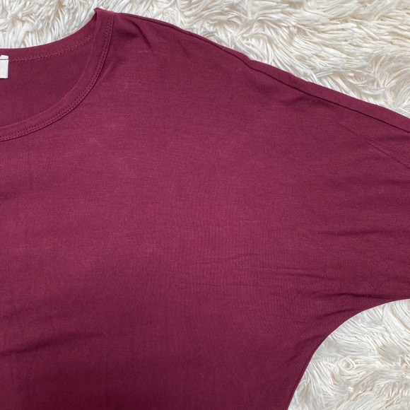 Zenana Ruched Dolman Sleeve Top 💗 Cranberry - Picture 6 of 11